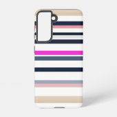 Blue Pink and Sand Stripes Samsung Galaxyケース (裏面)