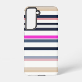 Blue Pink and Sand Stripes Samsung Galaxy S21ケース
