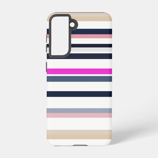 Blue Pink and Sand Stripes Samsung Galaxyケース (裏面)
