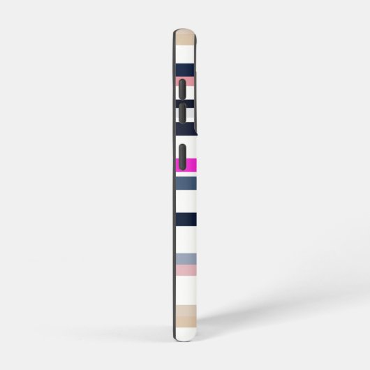 Blue Pink and Sand Stripes Samsung Galaxyケース (右側面)