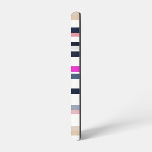 Blue Pink and Sand Stripes Samsung Galaxyケース (左側面)