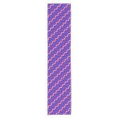Blue Pink Chevron Zigzag Design  ショートテーブルランナー (正面)