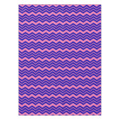 Blue Pink Chevron Zigzag Design  テーブルクロス (正面)