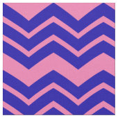 Blue Pink Chevron Zigzag Design  ファブリック (クローズアップ)