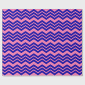 Blue Pink Chevron Zigzag Design  ラッピングペーパー (フラット)
