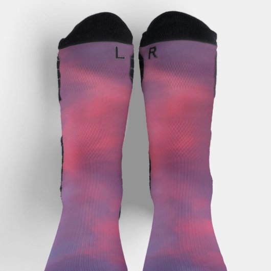 Blue Pink Clouds ソックス (上部)