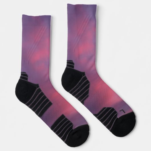 Blue Pink Clouds ソックス (右)