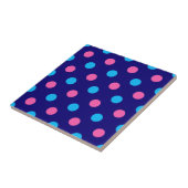 Blue Pink Cyan Polka Dot Pattern タイル (側面)
