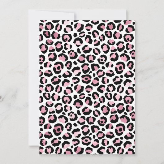 Blue Pink Drawn Safari Two The Zoo 2nd Birthday 招待状 (裏面)