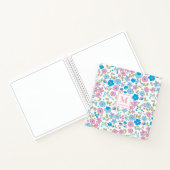 Blue Pink Floral Monogram Notebook Journal ノートブック (内部)