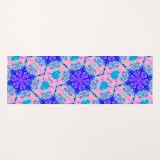 Blue & Pink Gradient Pastel Bubble Art ヨガマット (正面(横))