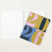 Blue Pink Green Bold Year Color Block Planner プランナー手帳 (ディスプレー)