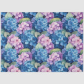 Blue Pink Hydrangeas Decoupage  薄葉紙 (正面)