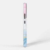 Blue Pink Marble with Gold Veins – Elegant Design Samsung Galaxyケース (右側面)