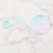 Blue Pink Ombre Gender Reveal Baby Shower Thank コンフェッティ (裏面)