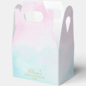 Blue Pink Ombre Gender Reveal Neutral Baby Shower フェイバーボックス (見開き)