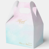 Blue Pink Ombre Gender Reveal Neutral Baby Shower フェイバーボックス (裏面)