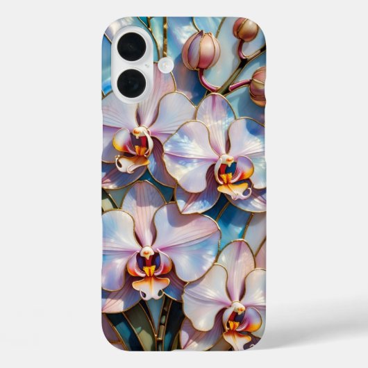 Blue Pink Orchid Aesthetic Phone Case Case-Mate iPhoneケース (裏面)