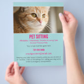Blue & Pink Photo Pet Siting Servicesチラシ302 チラシ (手)