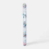 Blue & Pink Plaid Ribbons Preppy Phone Case iPhone 16ケース (左側面)