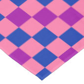 Blue Pink Purple Checkered Pattern Design  テーブルクロス (アングル)