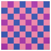 Blue Pink Purple Checkered Pattern Design  ファブリック (見本)