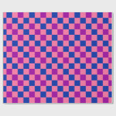 Blue Pink Purple Checkered Pattern Design  ラッピングペーパー (フラット)