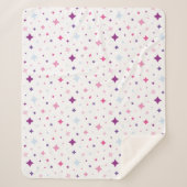 Blue Pink Purple Stars Cosmic Space. シェルパブランケット (正面)
