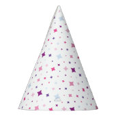 Blue Pink Purple Stars Cosmic Space. パーティーハット (左)