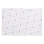 Blue Pink Purple Stars Cosmic Space. 枕カバー (裏面)