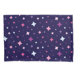 Blue Pink Purple Stars Cosmic Space Night Sky. 枕カバー