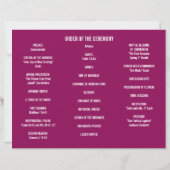 Blue Pink Watercolor Flowers Wedding Program Flyer (裏面)