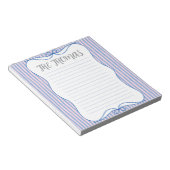 Blue Pink White Cute Personalized Notepad ノートパッド (アングル)