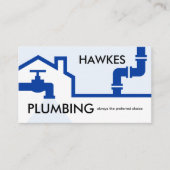 Blue Pipes Building Frame Leaking Faucet 名刺 (正面)