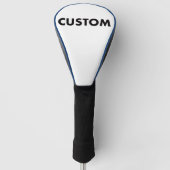 BLUE Piping Custom Golf Driver Headcover Blank ゴルフヘッドカバー (正面)