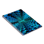 Blue Pixels Matrix | Personalized Spiral Notebook ノートブック (右側)
