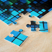 Blue Pixels Matrix | Vortex Illusion ジグソーパズル (側面)