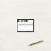 Blue Plaidチェックリスト ポストイット (デスク上)