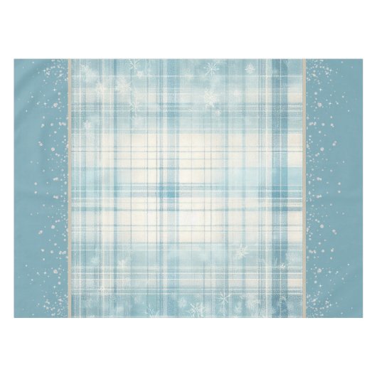 Blue Plaid テーブルクロス (正面(横))
