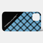 Blue Plaid/Black iPhone6 Case, Tough, Personalized Case-Mate iPhoneケース (裏面 (横))