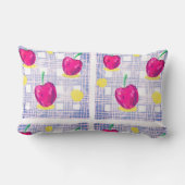 Blue Plaid Cherry ランバークッション (裏面)