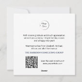 Blue Plaid Corporate Logo QR Code Holiday Card シーズンカード (裏面)
