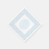 Blue Plaid Easter スタンダードカクテルナプキン (角)