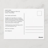 Blue Plaid Holiday Photo ポストカード (裏面)