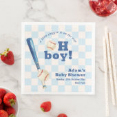 Blue Plaid Little Slugger Baseball Baby Shower  (インサイチュ)