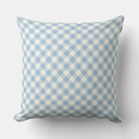 Blue Plaid Pillow クッション (正面)
