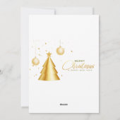 Blue Plaid Portrait Photo Christmas Holiday Card シーズンカード (裏面)