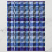 Blue Plaid Scrapbook Paper 2-Sided Page (正面)