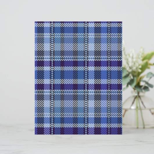 Blue Plaid Scrapbook Paper 2-Sided Page (スタンド正面)