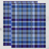 Blue Plaid Scrapbook Paper 2-Sided Page (正面/裏面)